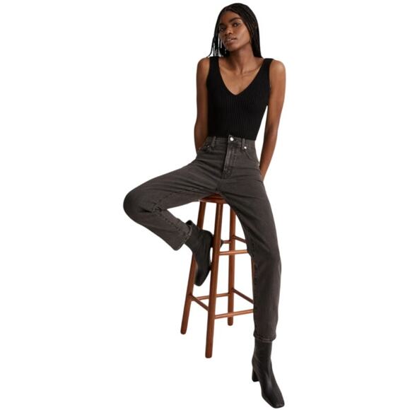 Madewell Black lunar wash the Perfect Vintage Crop Jeans size 27 - Picture 1 of 6